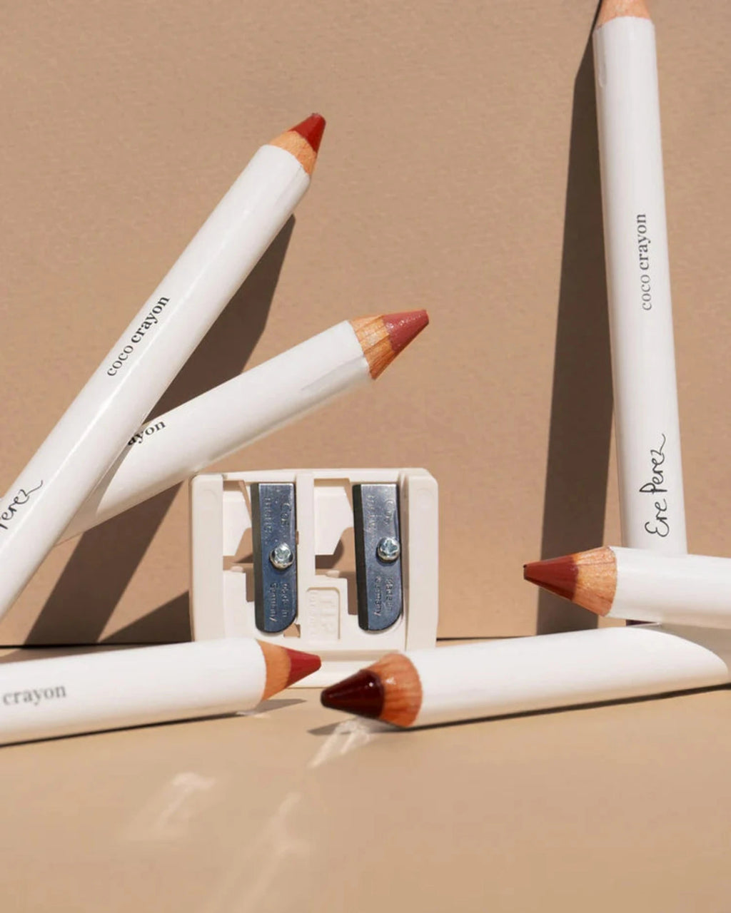 This duo sharpener can sharpen your pencils and crayons like a pro Use it to sharpen all Ere Perez lip and eye pencils/crayons.