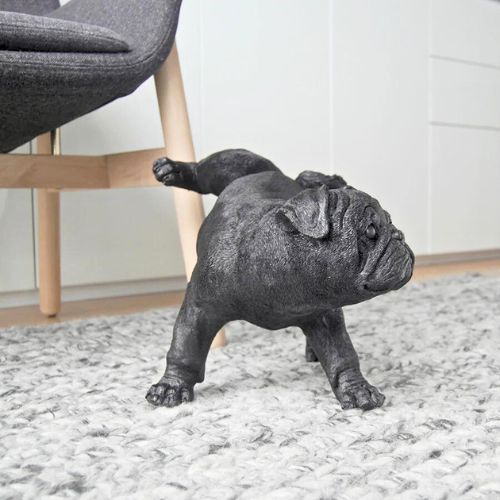 Bring a playful touch to your home decor with White Moose Dug. Measuring at 39 x 22 x 29 cm, Dug can add a unique statement to any room. Not only does he serve as a door stop, but he's also the perfect companion for some quirky pranks. Get ready for some moosetastic mischief with Dug! (Just make sure he doesn't leave any surprises for you to clean up.)