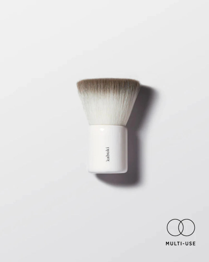 Ere Perez - Eco Vegan Kabuki . this Brush has a Flat top is perfect multitasker .Vegan brush bristles ,Multipurpose for powders and creams