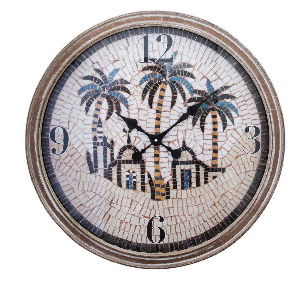 marakesh palm framed clock